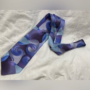 Jerry Garcia Grateful Dead silk tie purple and blue Energizing Elephant